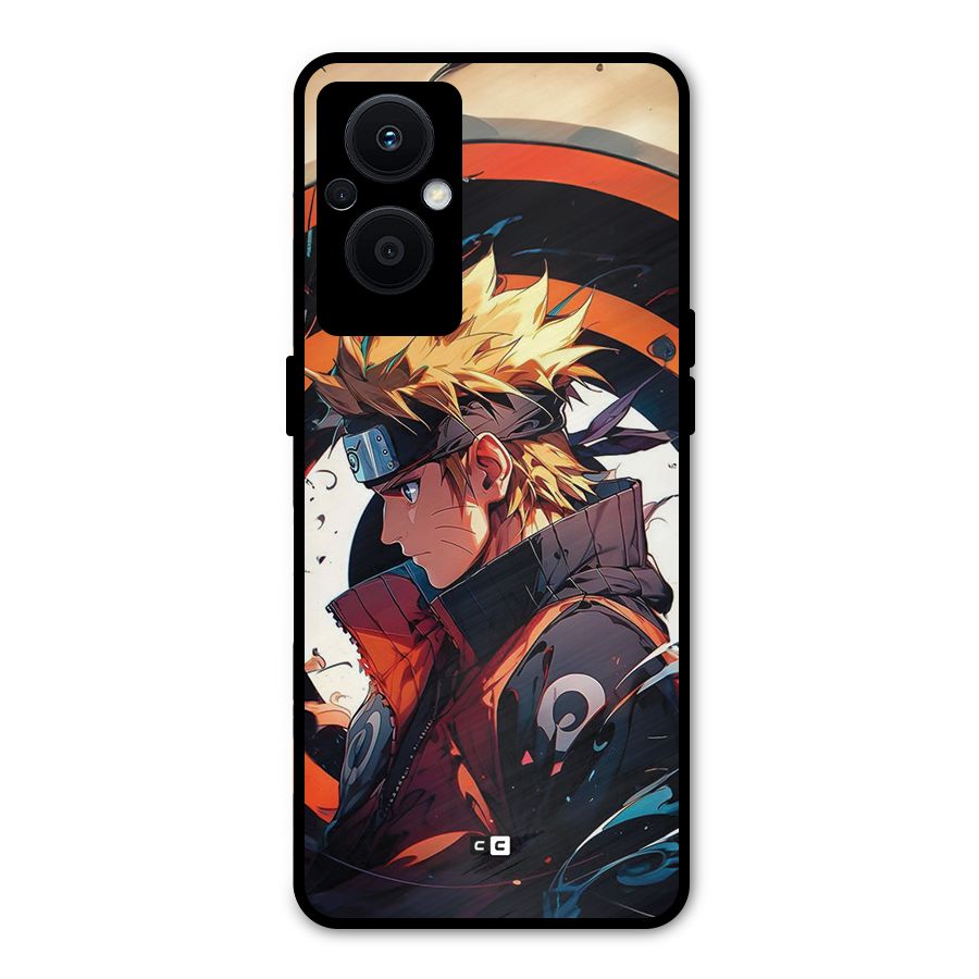 Naruto Uzumaki Combat Metal Back Case for Oppo F21 Pro 5G