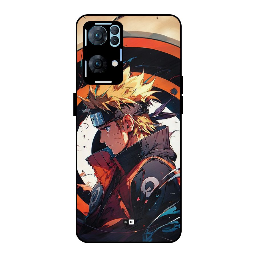 Naruto Uzumaki Combat Metal Back Case for Oppo Reno7 Pro 5G
