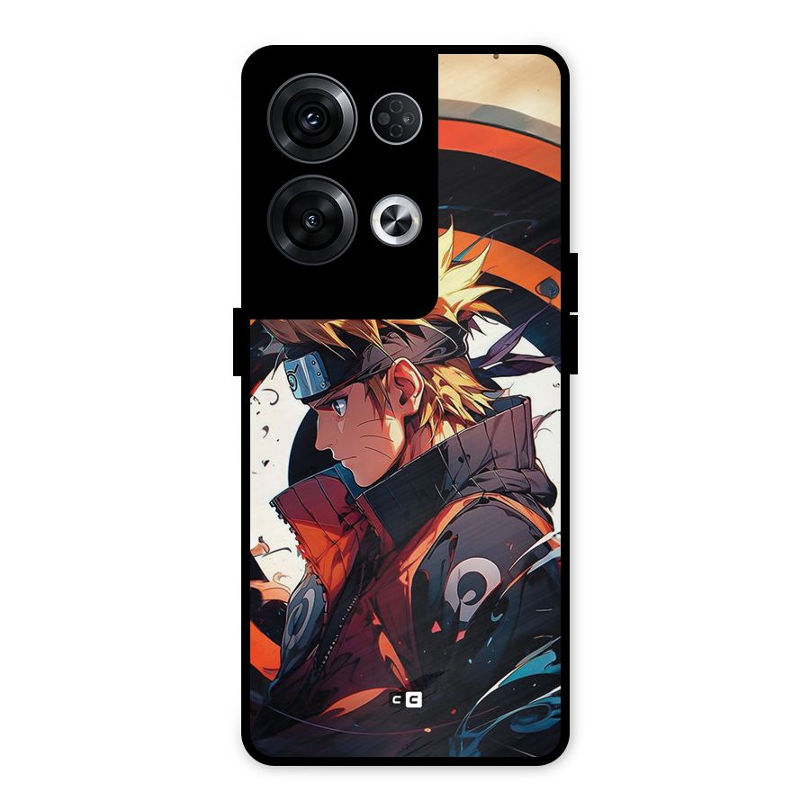 Naruto Uzumaki Combat Metal Back Case for Oppo Reno8 Pro 5G