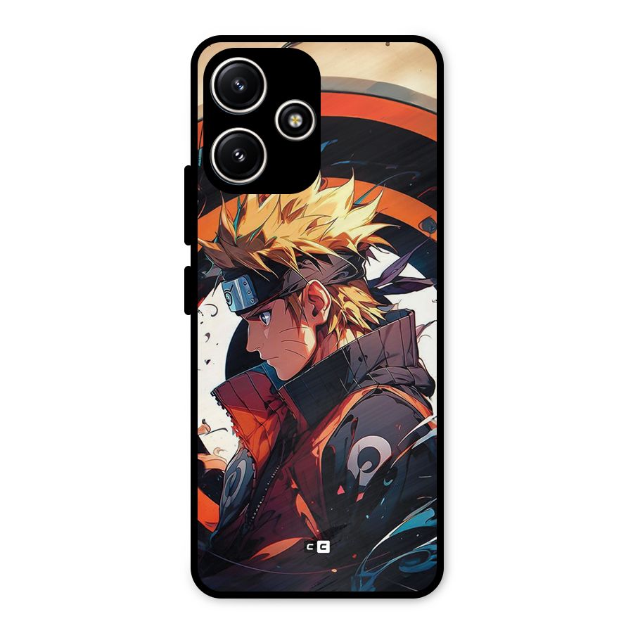 Naruto Uzumaki Combat Metal Back Case for Poco M6 Pro