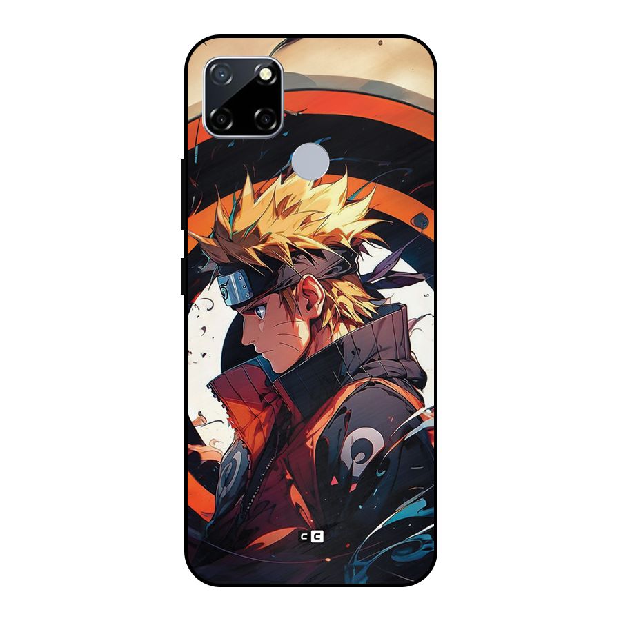 Naruto Uzumaki Combat Metal Back Case for Realme Narzo 30A
