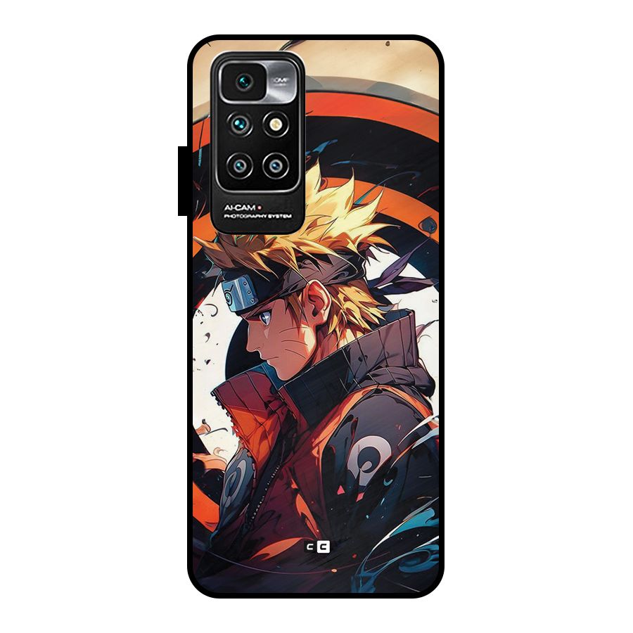 Naruto Uzumaki Combat Metal Back Case for Redmi 10 Prime
