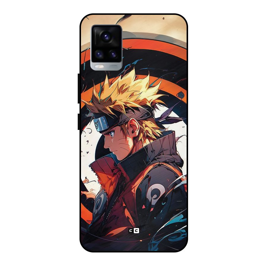 Naruto Uzumaki Combat Metal Back Case for Vivo V20 2021