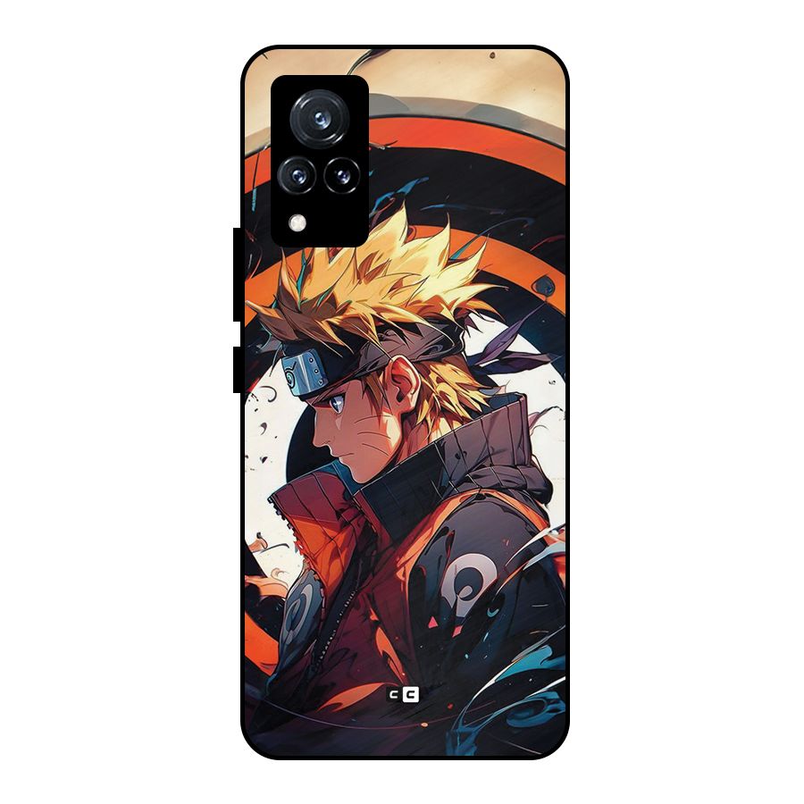 Naruto Uzumaki Combat Metal Back Case for Vivo V21 5G