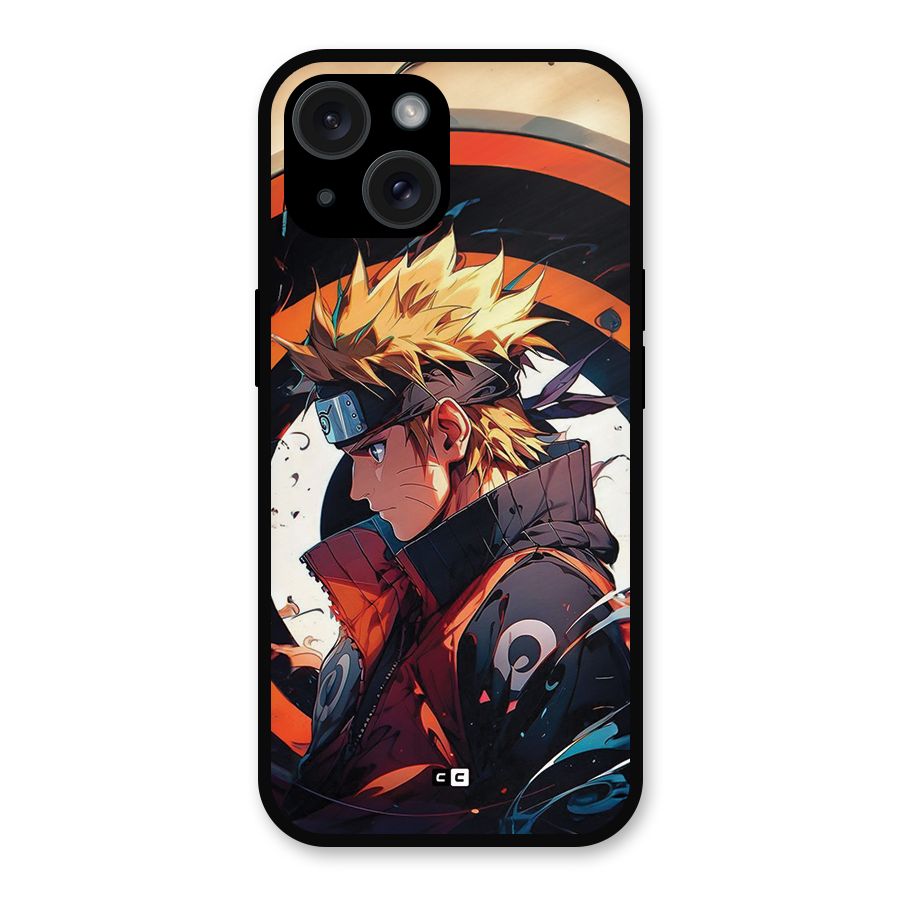 Naruto Uzumaki Combat Metal Back Case for iPhone 15