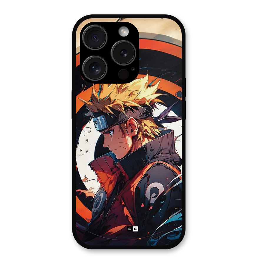 Naruto Uzumaki Combat Metal Back Case for iPhone 15 Pro