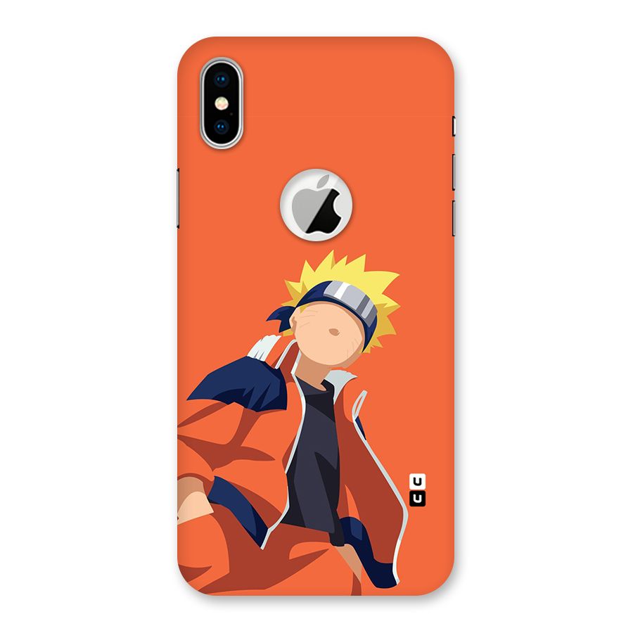Naruto Uzumaki Minimalist Back Case for iPhone X Logo Cut