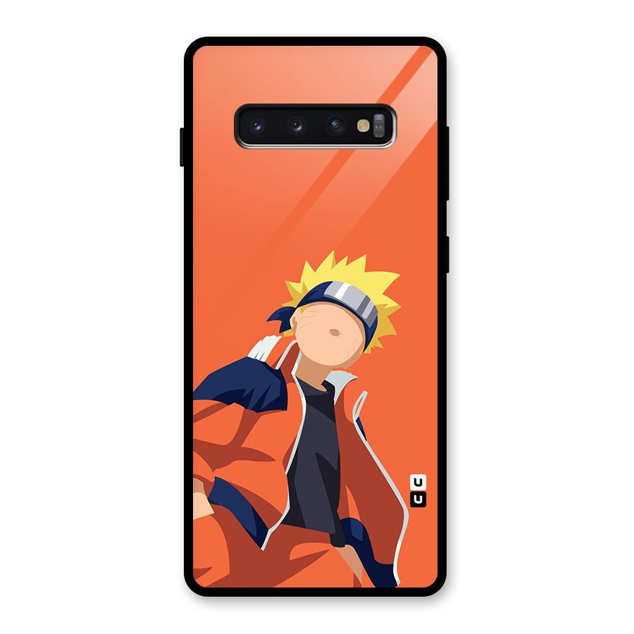 Naruto Uzumaki Minimalist Glass Back Case for Galaxy S10 Plus