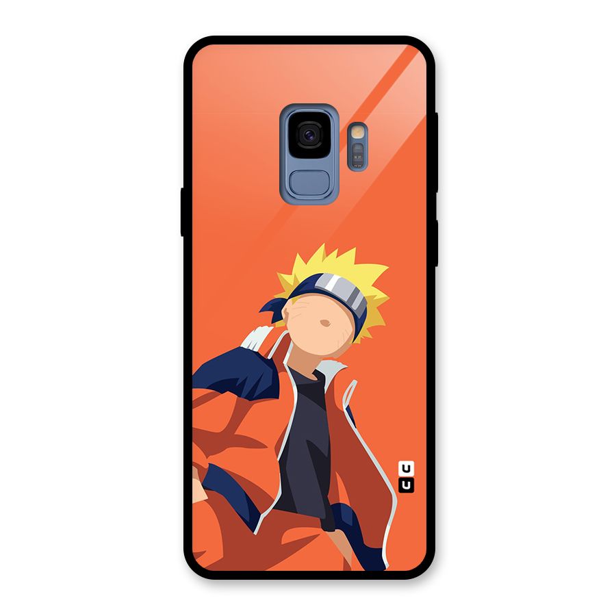 Naruto Uzumaki Minimalist Glass Back Case for Galaxy S9