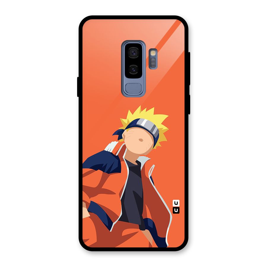 Naruto Uzumaki Minimalist Glass Back Case for Galaxy S9 Plus