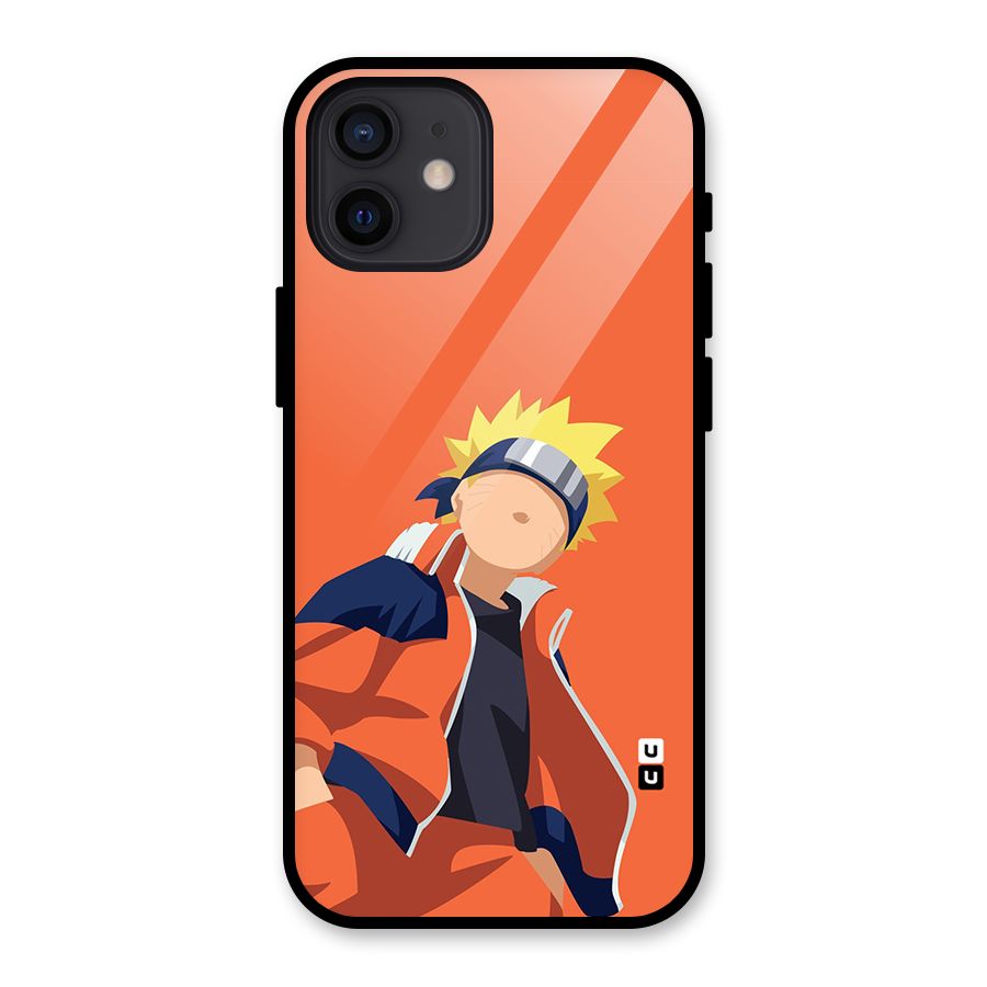 Naruto Uzumaki Minimalist Glass Back Case for iPhone 12