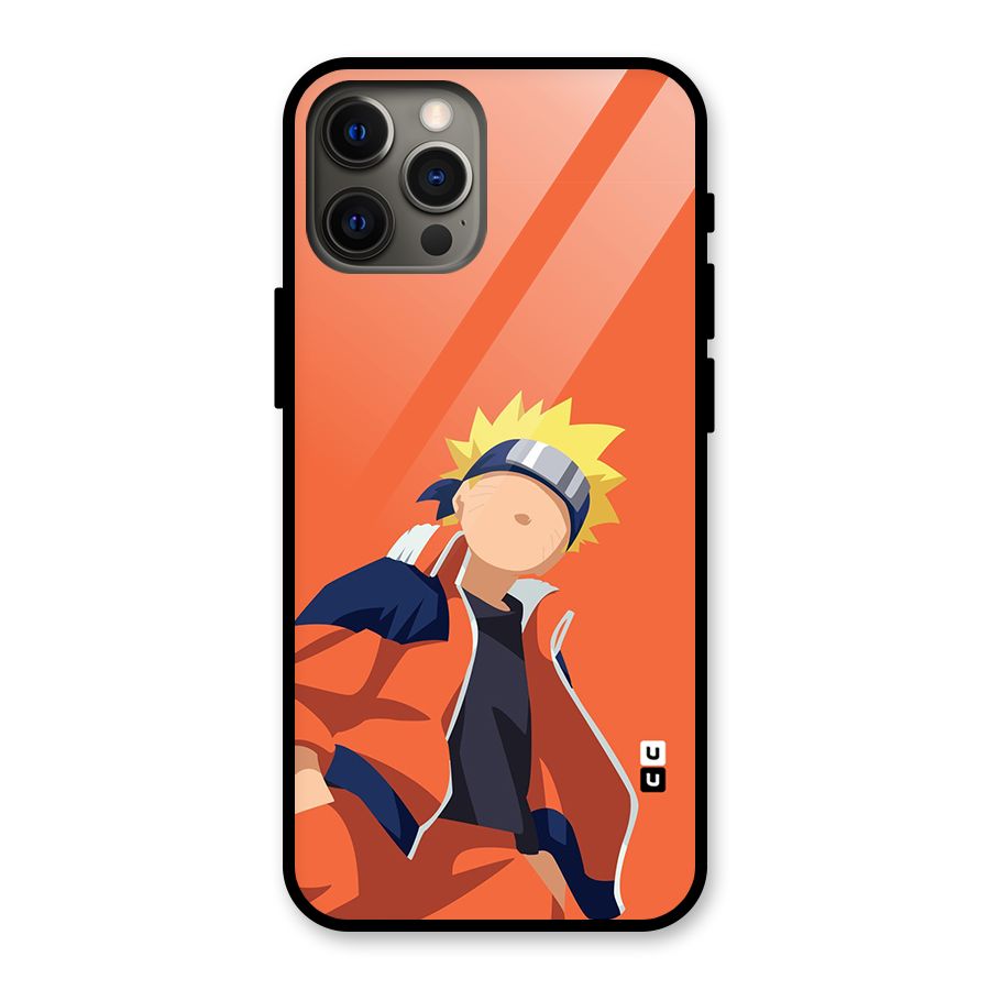 Naruto Uzumaki Minimalist Glass Back Case for iPhone 12 Pro Max