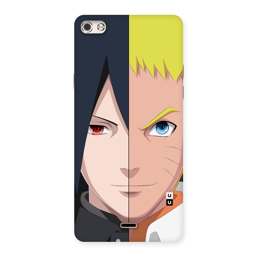Naruto and Sasuke Back Case for Micromax Canvas Silver 5
