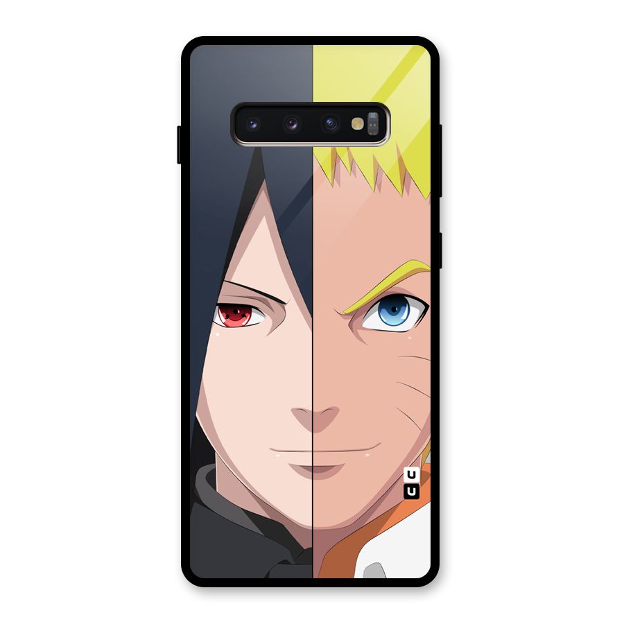 Naruto and Sasuke Glass Back Case for Galaxy S10 Plus