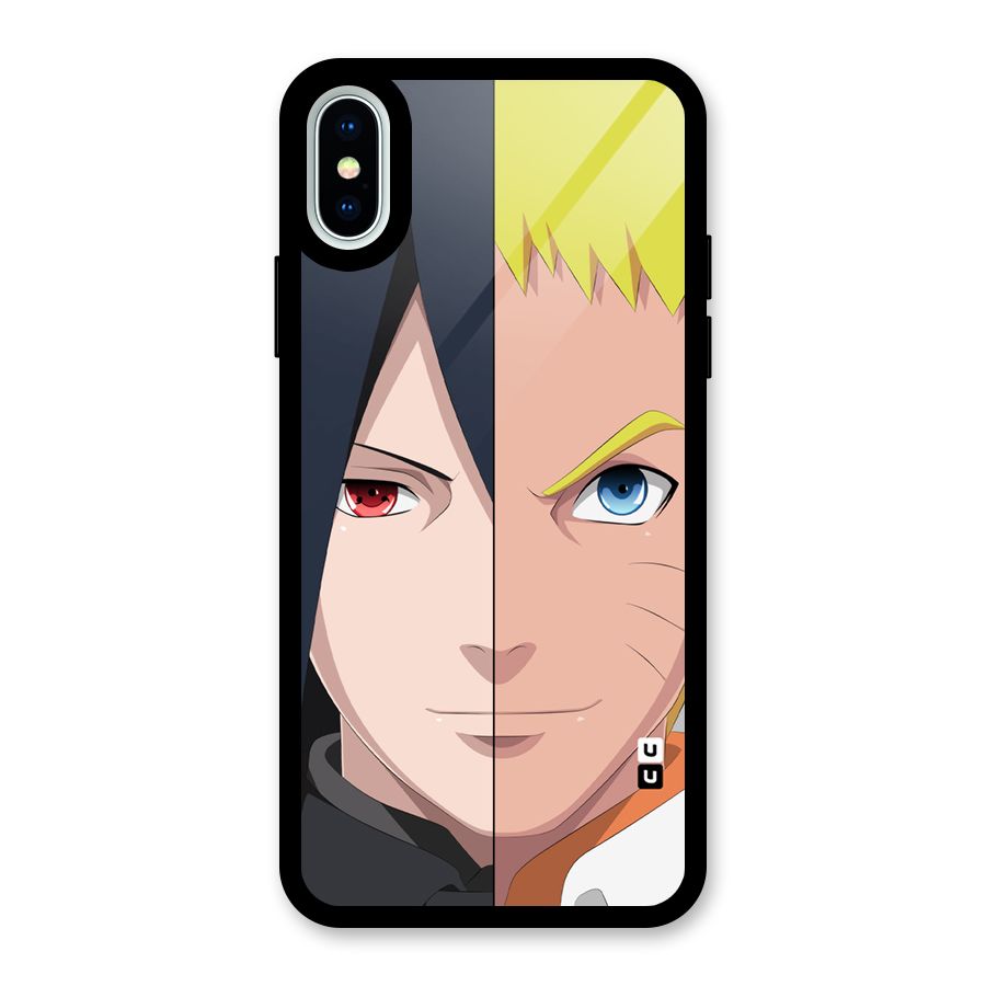 Naruto and Sasuke Glass Back Case for iPhone XS