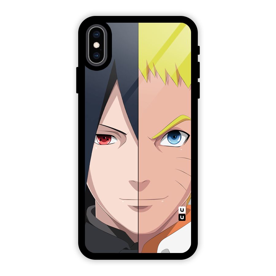 Naruto and Sasuke Glass Back Case for iPhone XS Max