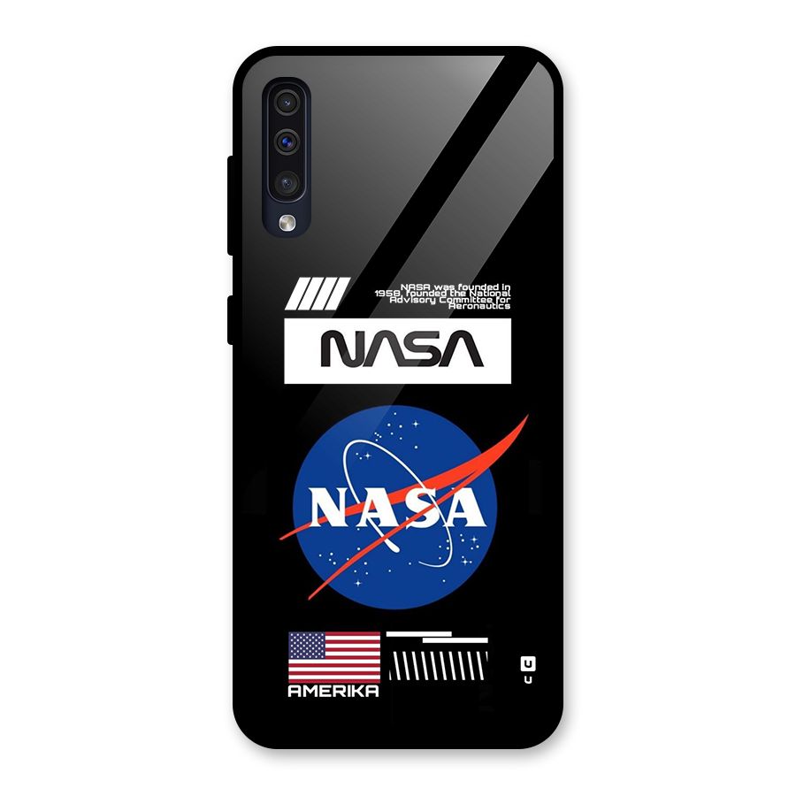 Nasa Zone Glass Back Case for Galaxy A50