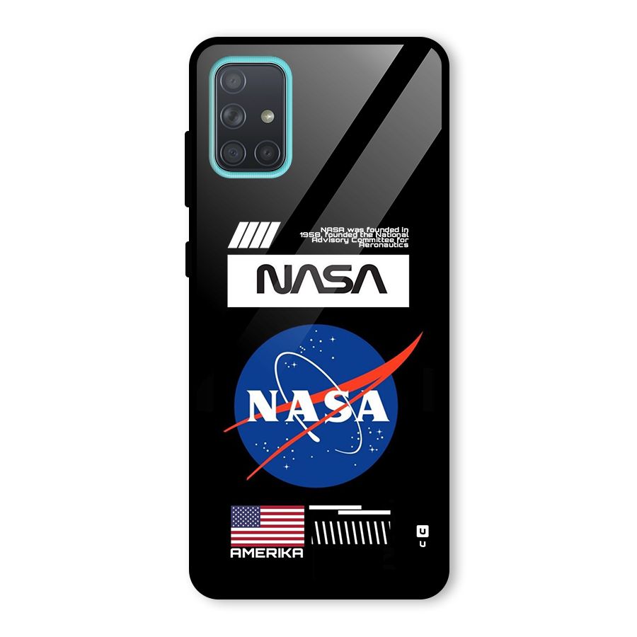 Nasa Zone Glass Back Case for Galaxy A71