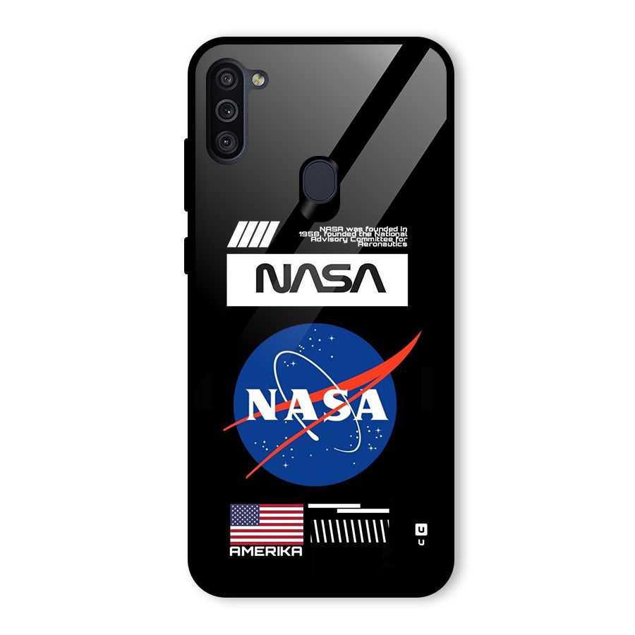 Nasa Zone Glass Back Case for Galaxy M11