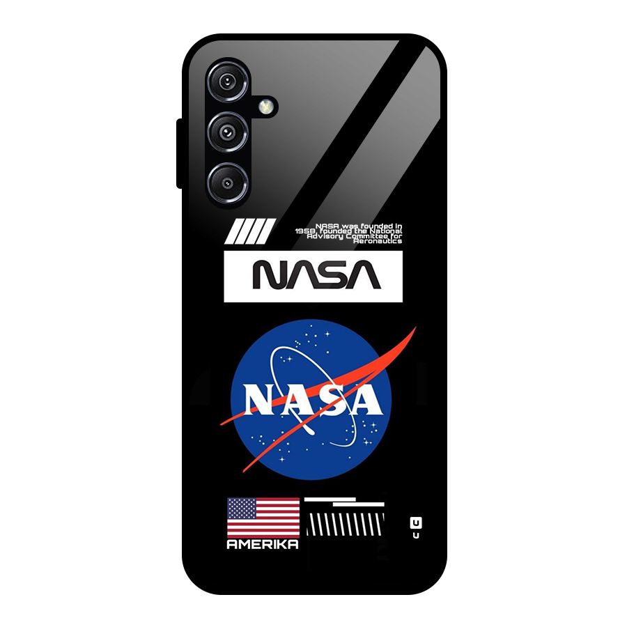 Nasa Zone Glass Back Case for Galaxy M34 5G