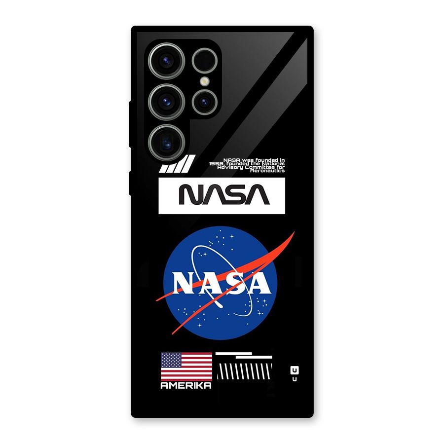 Nasa Zone Glass Back Case for Galaxy S23 Ultra