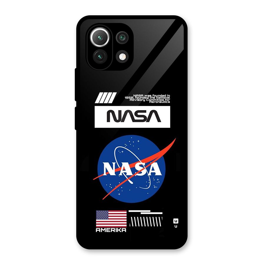 Nasa Zone Glass Back Case for Mi 11 Lite NE 5G