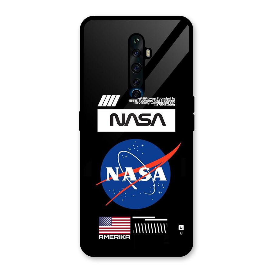 Nasa Zone Glass Back Case for Oppo Reno2 Z