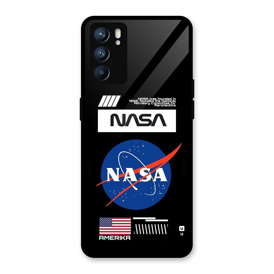 Nasa Zone Glass Back Case for Oppo Reno6 5G