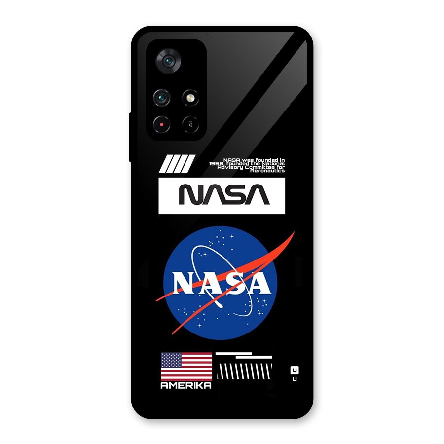 Nasa Zone Glass Back Case for Poco M4 Pro 5G