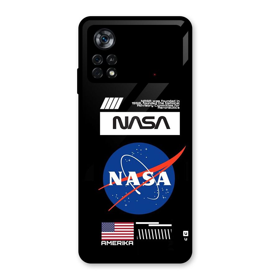 Nasa Zone Glass Back Case for Poco X4 Pro 5G