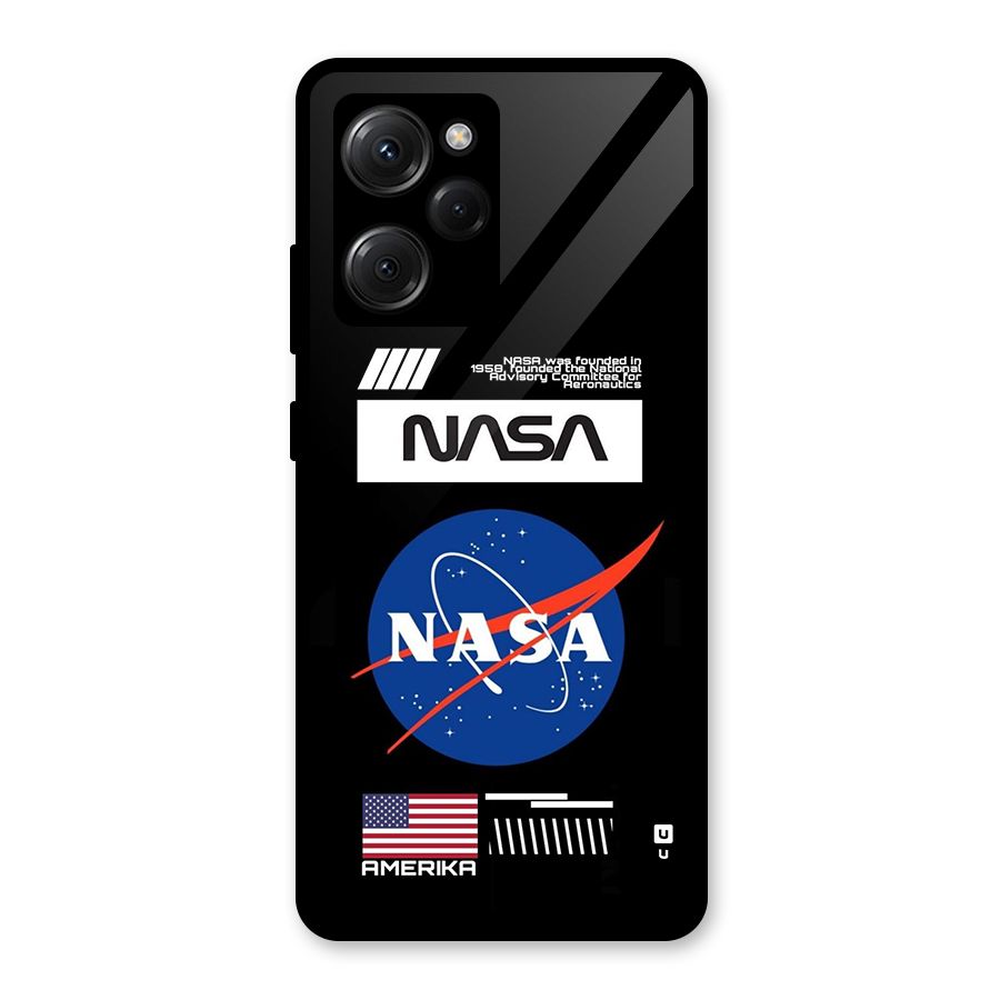 Nasa Zone Glass Back Case for Poco X5 Pro