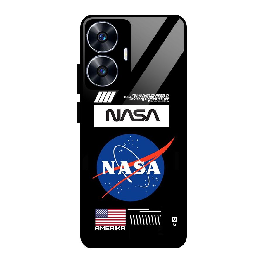 Nasa Zone Glass Back Case for Realme Narzo N55