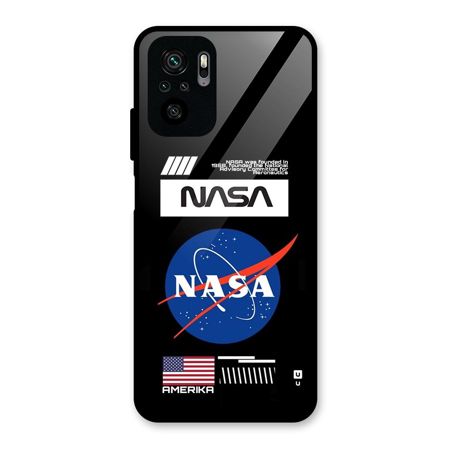Nasa Zone Glass Back Case for Redmi Note 10S
