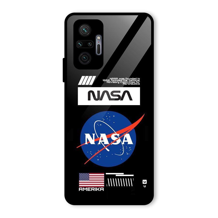 Nasa Zone Glass Back Case for Redmi Note 10 Pro