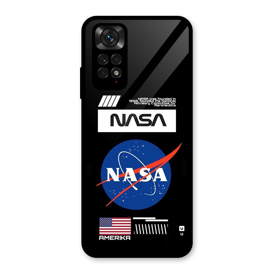 Nasa Zone Glass Back Case for Redmi Note 11