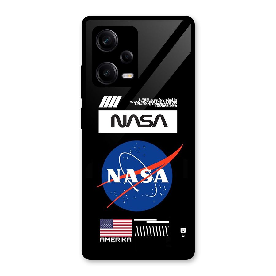 Nasa Zone Glass Back Case for Redmi Note 12 Pro
