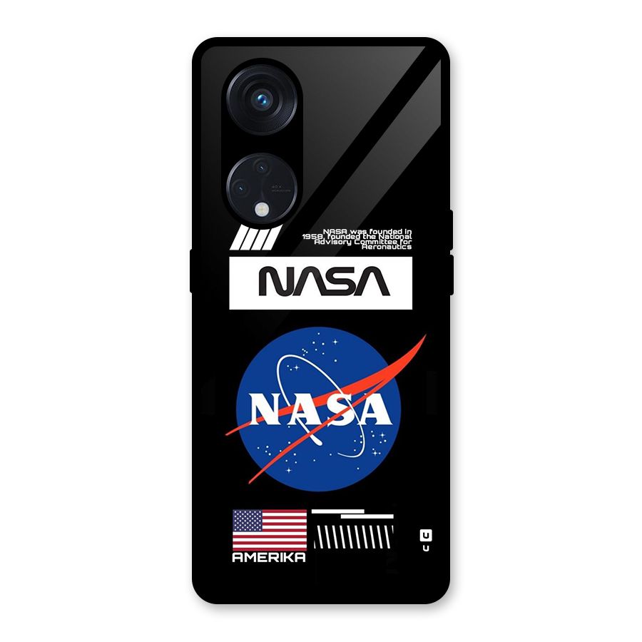 Nasa Zone Glass Back Case for Reno8 T 5G
