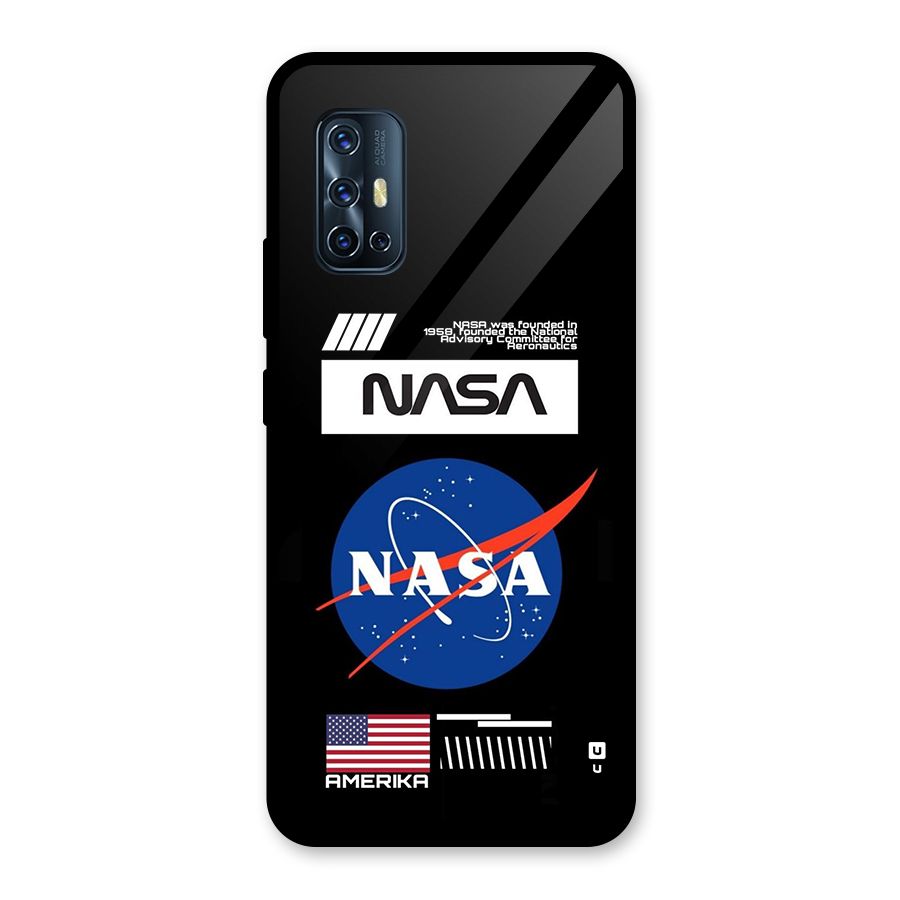 Nasa Zone Glass Back Case for Vivo V17