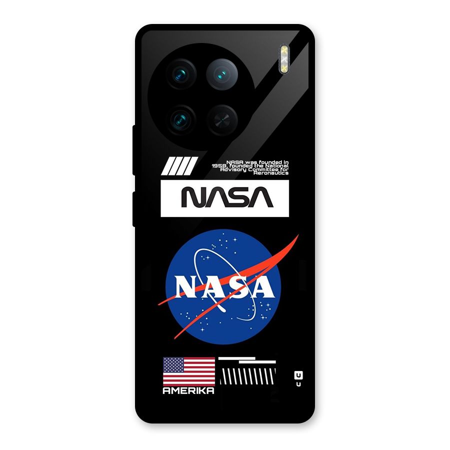 Nasa Zone Glass Back Case for Vivo X90 Pro
