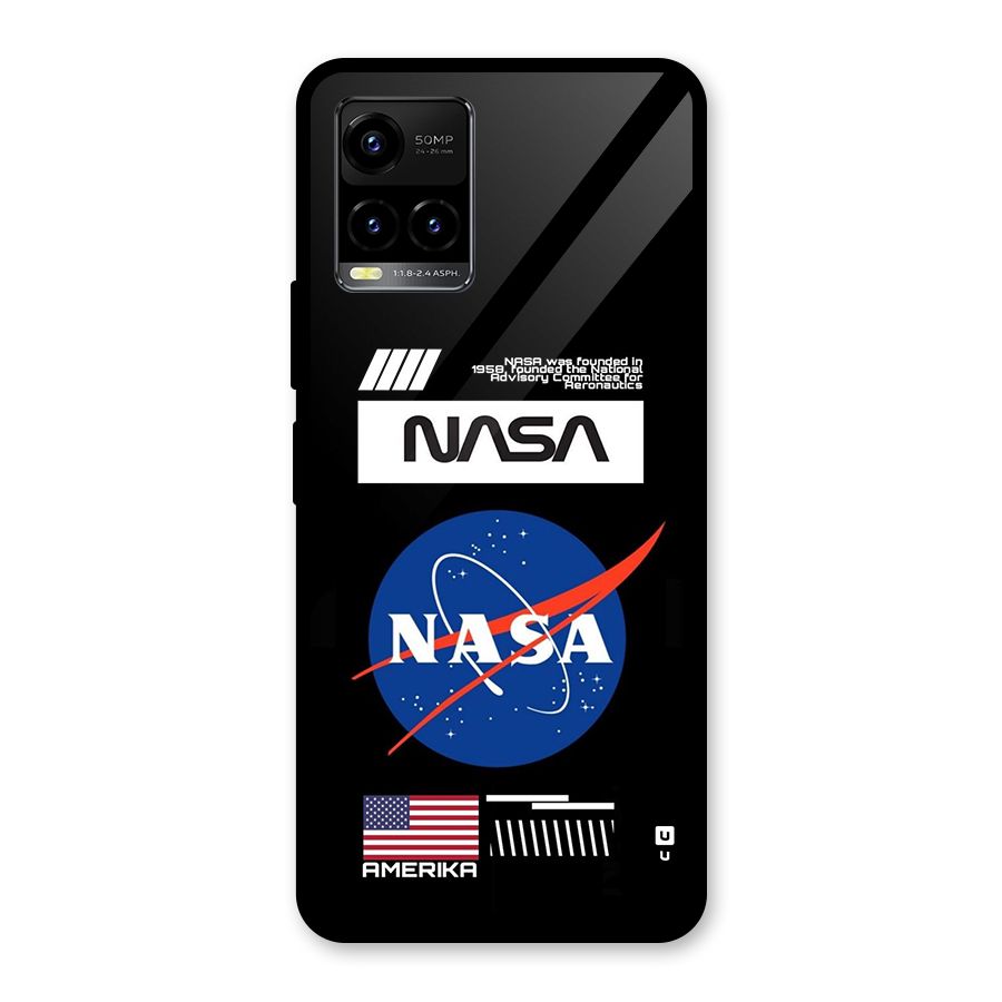 Nasa Zone Glass Back Case for Vivo Y33s