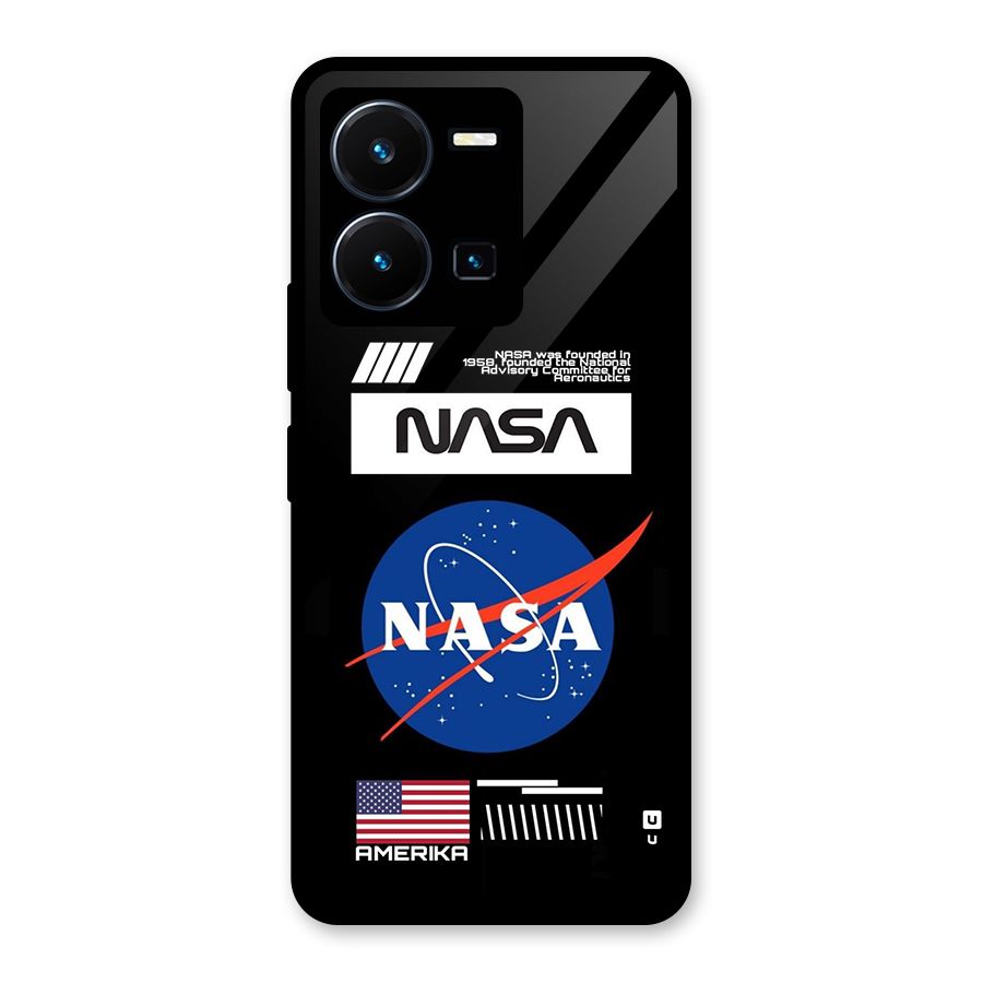 Nasa Zone Glass Back Case for Vivo Y35