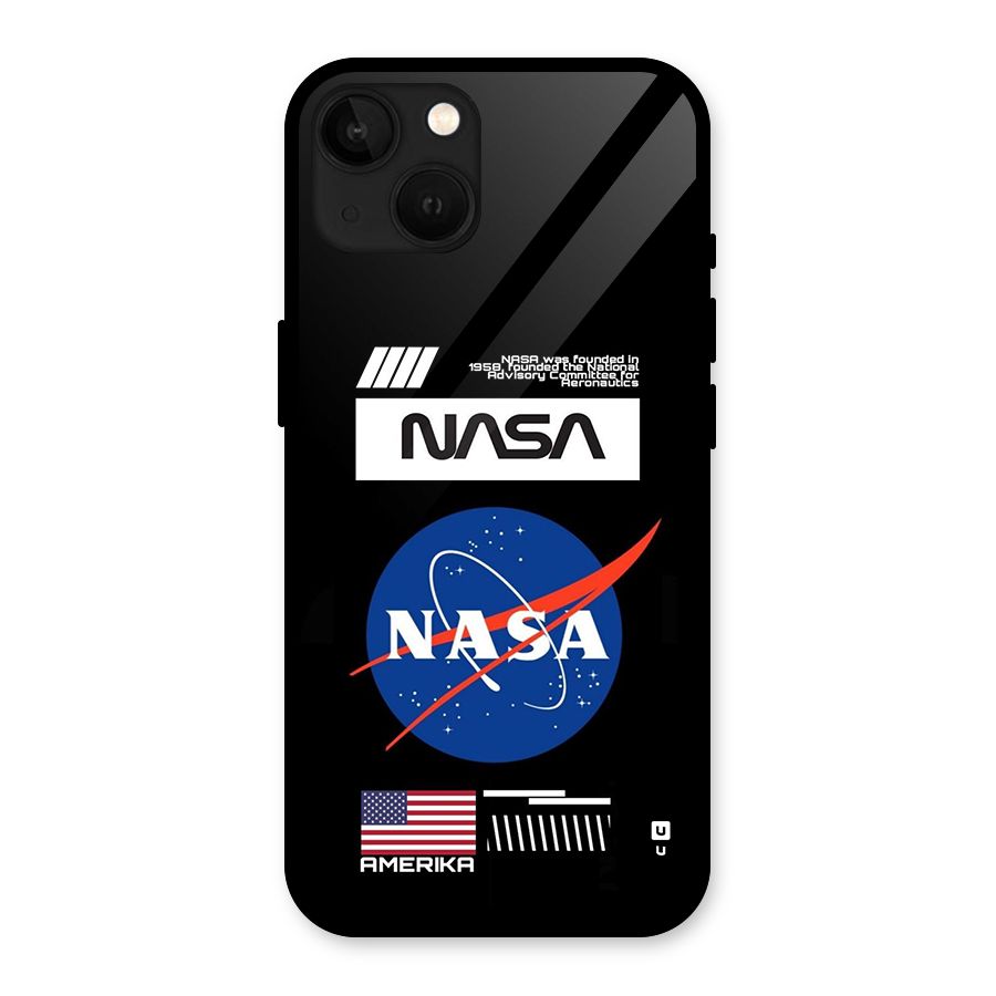 Nasa Zone Glass Back Case for iPhone 13