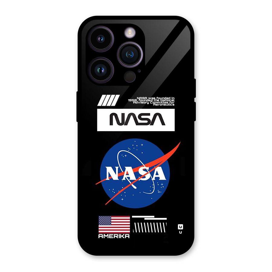 Nasa Zone Glass Back Case for iPhone 14 Pro