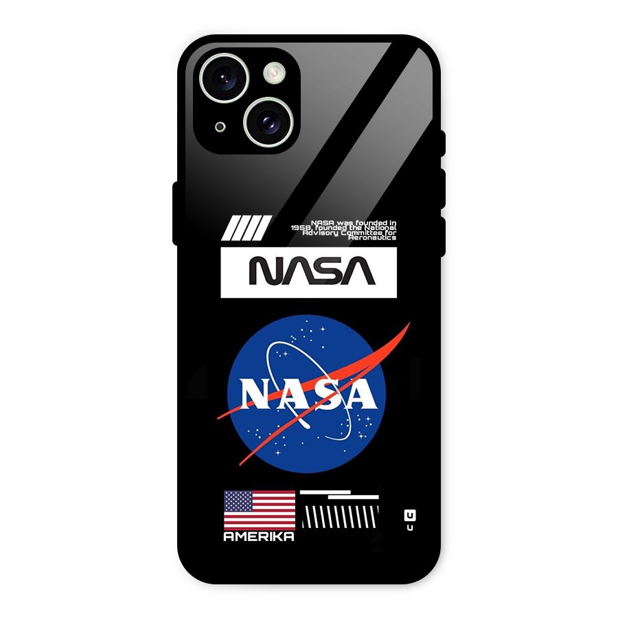 Nasa Zone Glass Back Case for iPhone 15 Plus