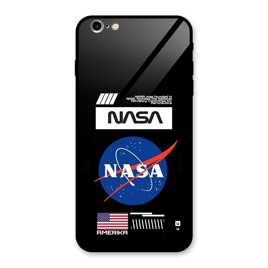 Nasa Zone Glass Back Case for iPhone 6 Plus 6S Plus