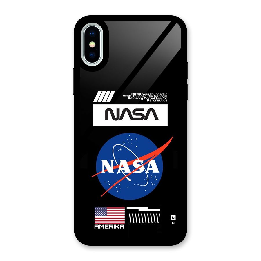 Nasa Zone Glass Back Case for iPhone XS