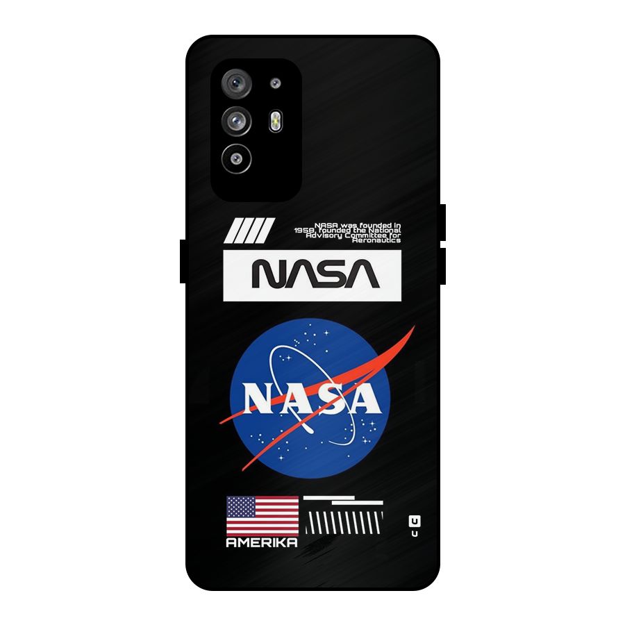 Nasa Zone Metal Back Case for Oppo F19 Pro Plus 5G