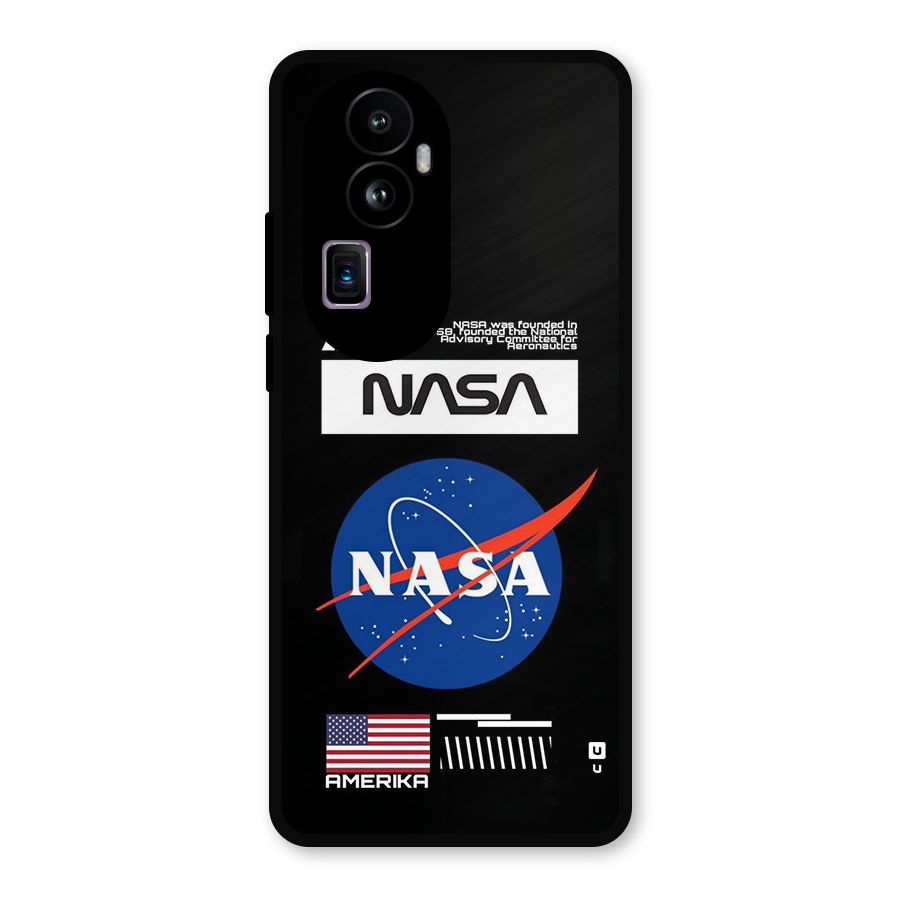 Nasa Zone Metal Back Case for Oppo Reno10 Pro Plus