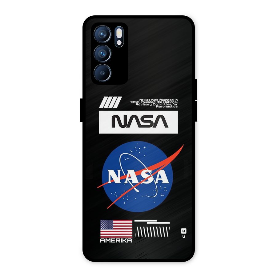 Nasa Zone Metal Back Case for Oppo Reno6 5G