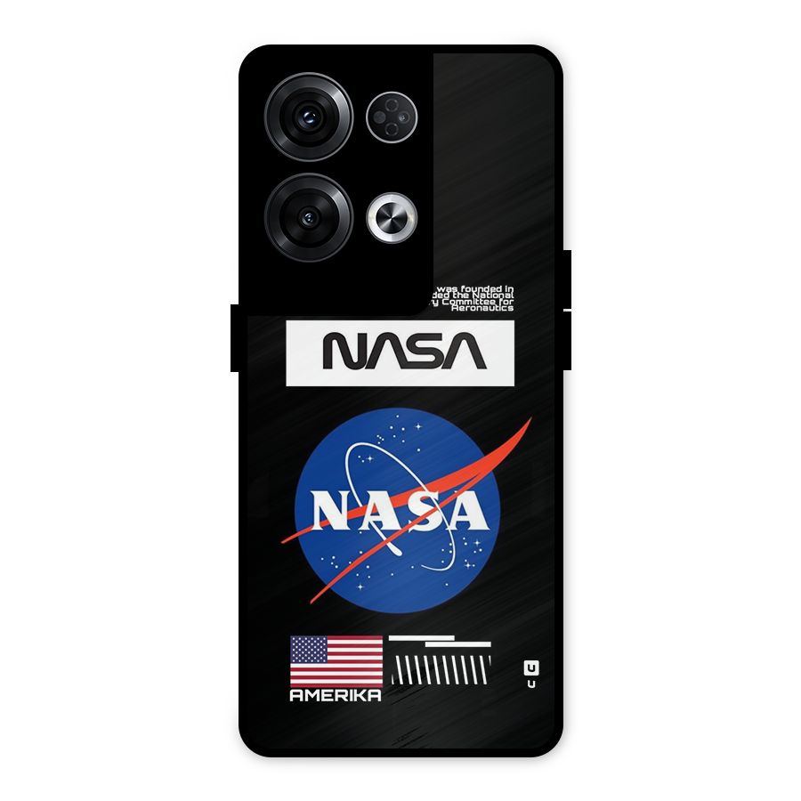 Nasa Zone Metal Back Case for Oppo Reno8 Pro 5G